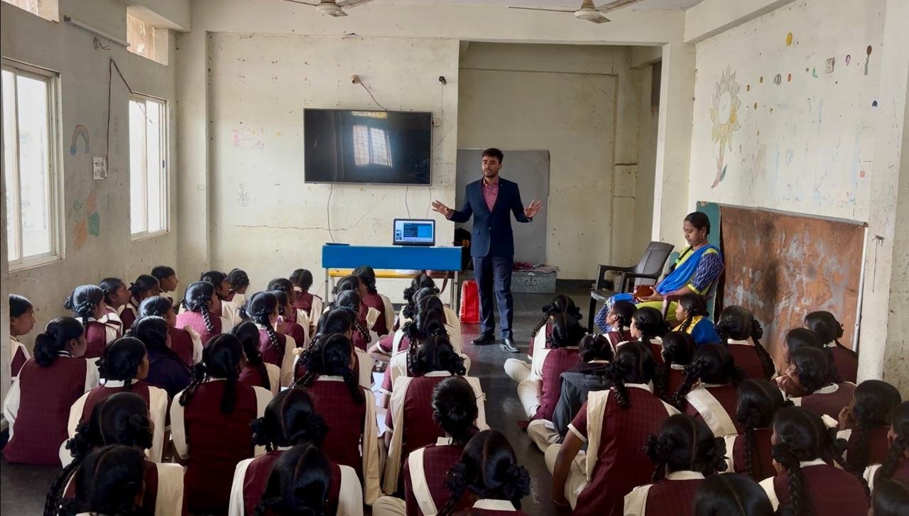 Career guidance seminar in a classroom